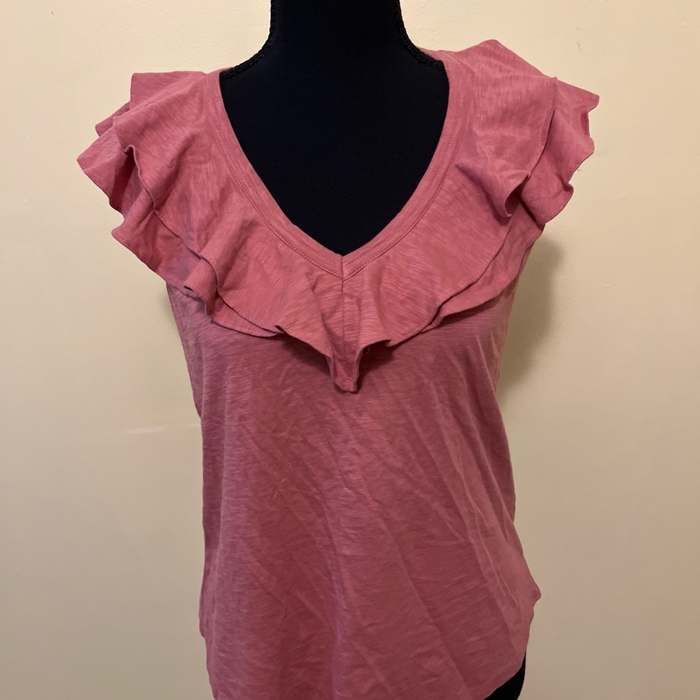 Ralph Lauren Ruffled Rose Blouse